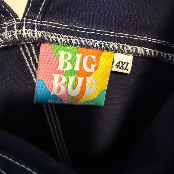 Big Bud Press Overalls Navy Blue White Stitching Plus Size 4X - Picture 14 of 15